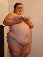 Mountain of a woman loves getting coated in cum!