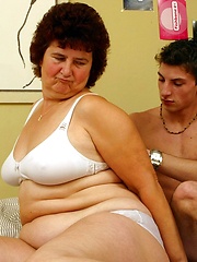 Nasty grandma gets fucked in various positions